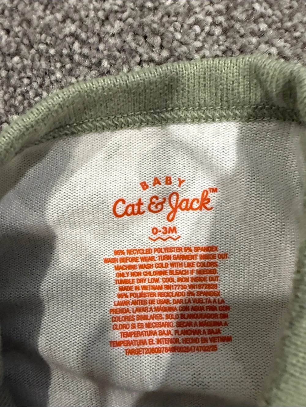 Cat & Jack Green Skull Print Two-Piece Pajama Set